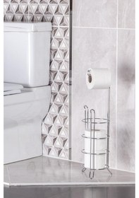 Resim Teknotel MG093 Ayaklı Yedekli Wc Tuvalet Kağıtlık Krom 