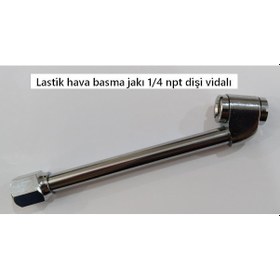 Resim Lastik Hava Basma Jakı Metal Krom Gövde 