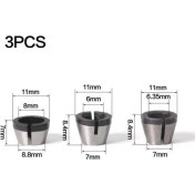 Resim Liyao 3 Adet Set 1 Adet/3 Adet 6mm 6.35MM 8mm Collet Chuck Yüksek Hassasiyetli Adaptör Gravür Kırpma Makinesi Elektrikli Freze Makinesi (Yurt Dışından) 