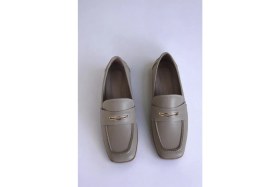 Resim E.R.S Air Comfort Kadın Vizon Hakiki Deri Loafer – Rahat 