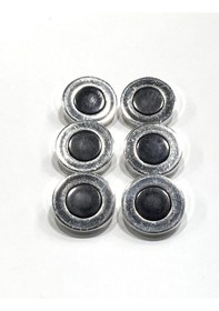 Resim İtalyan Gümüş Çerçeveli / Kaban Ve Trençkot Düğmesi / 6'lı Set / 2,8 Cm / Ita22 