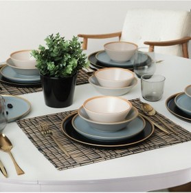 Resim Keramika Safir Gri Yemek Takımı 6 Kişilik 24 Parça 624-995 