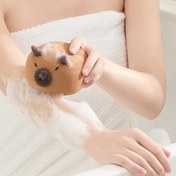 Resim Sevimli Kapibara banyo süngeri topu, yıkama, ovma, köpüklendirme, süper yumuşak, çeşitli ölçü seçenekleri mevcut, öğrenci okula dönüş sezonu hediyesi, banyo süngeri, hediye vermenin ilk tercihi 