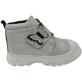 Resim Ortopedikal 1001 Ridente Gümüş Simli Parlak Patik Kız Çocuk Bot % 100 Deri Kalın Tek Cırtlı Gümüş 