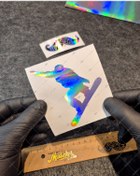 Resim Bay Etiket HLG29V2 Hologram Snowboard Silueti Etiketi 