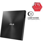 Resim ASUS 8x Zendrıve Sdrw-08u7m-u Usb 2.0 Slim Harici Dvd Yazıcı Siyah 