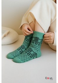 Resim Kral Socks Kadın Havlu 3 Çift Kışlık Yün Çorap Bambu + Yün Sonbahar Serisi Çok Renkli 