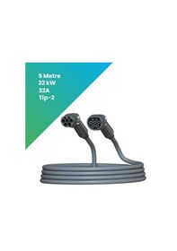 Resim Elektrikli Araç Şarj Paketi 22Kw Şarj Cihazı + 5 Metre Tip 2 Kablo 