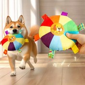 Resim Tek Peluş Squeaky Köpek Oyuncağı - Karikatür Desen, Tüm Irklar İçin Uygun, Pille Çalışmayan Etkileşimli Sesli Oyuncak, Dayanıklı Yavru Oyun ve Eğitim Oyun Aksesuarları 