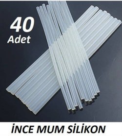 Resim Genel Markalar 40 Adet, Ince Silikon, Mum Silikon, Sıcak Silikon, 1.kalite (40'Lı Paket) 