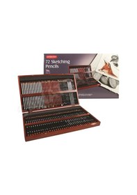 Resim Derwent Sketching Pencils Çizim Kalemi Ahşap Kutu 72'li Set 