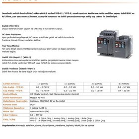 Resim Delta Vfd022e43a E-2.2kw/380v,ac Motor Sürücü 