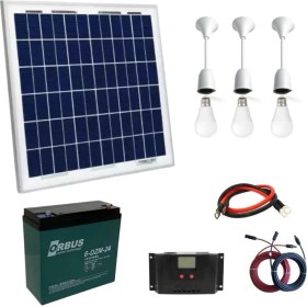 Resim Lexron 40 Watt Güneş Paneli Aydınlatma Paketi Solar Paket 