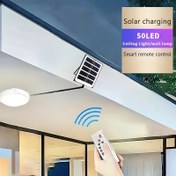 Resim 1 Set Güneş Enerjili Tavan Işığı, Akıllı Sensör, Zamanlayıcı Kontrolü, Ayarlanabilir Parlaklık, LED Dış/Dış Mekan Aydınlatması Patio, Bahçe, Veranda, Depo, Garaj, Parti, Kamp, Sokak için Uygun Dekoratif Işıklar 