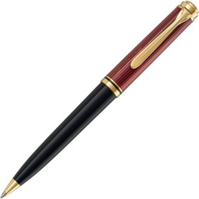 Resim yenibagshop Souveran Serisi K600 Bordo Siyah Tükenmez Kalem 