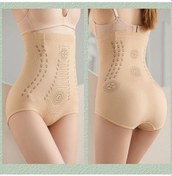 Resim Bej Yüksek Bel Düz Göbek Külot Kadın Karın Kontrol Külot Doğum Sonrası Shapewear Bel Eğitmen Zayıflama Külot Kuşak Bodysuit Bej 