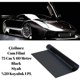 Resim Guard Çizilmez Cam Filmi 75 Cm X 60 Metre Black Siyah %20 Koyuluk 1 PL 