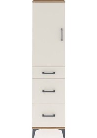 Resim Arges Dolap 3 Raflı 3 Çekmeceli Tek Kapaklı 44x30x182 Çam-aytaşı Çam 