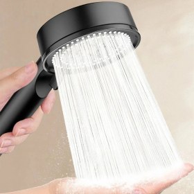 Resim Bucuks 5 Fonksiyonlu Yüksek Basınçlı Ayarlanabilir Siyah Duş Başlığı Renkli 
