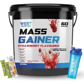 Resim West Nutrition Mass Gainer Karbonhidrat Tozu 6000 Gr - 60 Servis + Hediye 