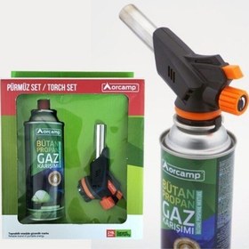 Resim Orgaz Orcamp Çakmaklı Kartuş Pürmüz Set Cx 500 ve 227 gr Kartuş Tüp 