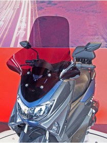 Resim ABV Yamaha N-max El Korumalı Açık Füme Tur Camı 75x67.5 Cm (15-20) Vida Takımı 