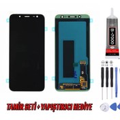 Resim Genos Samsung J600 J6 Lcd Ekran Tft A Kalite (ışık Ayarlı) Siyah Montaj Kiti Hediye 