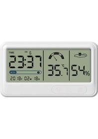 Resim Skycity Usb Şarjlı Ev Tipi Lcd Dijital Nem Ve Sicaklık Ölçer Beyaz Takvim, Alarm, Masaüstü/duvar Kurulumu Ys201 