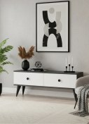 Resim Tsa1202ab - Mona Tv Stand Antrasit-beyaz 120cm Antrasit 