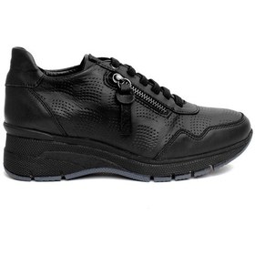 Resim Mammamia D24ya-3680 Kadın Deri Casual Ayakkabı Siyah Siyah Nubuk 