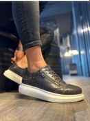 Resim Shoecide Yüksek Taban Günlük Ayakkabı 555 Parlak Gri Parlak Gri Gri - Beyaz 