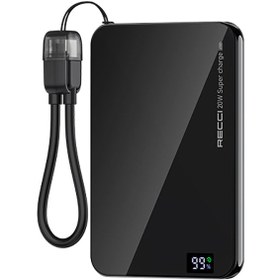 Resim Recci Rpb-w41 Pd 20w Ultra İnce Hızlı Şarj Özellikli Type-c Kablolu Powerbank 15w 5000mah Beyaz Beyaz 
