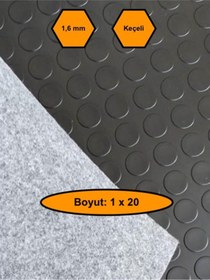 Resim Siyah Paralı Muşamba , Zemin Örtüsü, Kaymaz Özellikli Zemin Paspası, 1x20 Metre Diğer 