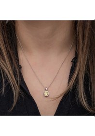 Resim 925 Ayar Gümüş Sarı Baget Taşlı Kadın Set 