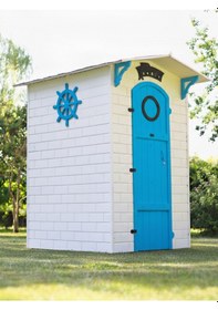 Resim Mandu Ahşap Soyunma Kabini Xl Mavi 