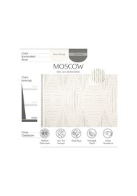 Resim Cool Halı Moscow Msc 02 Krem Vizon Salon Halısı Koridor Kesme Yolluk Yumuşak Doku Makine Halısı 