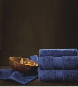 Resim Mandaş Tex Pamuk Dokuma Banyo Havlusu 70x140 -lacivert 