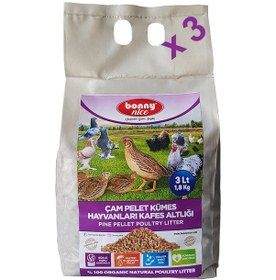 Resim Bonny Nice Organik Kümes Hayvanları Kafes Altlığı 1.8KG 3 L x 3 