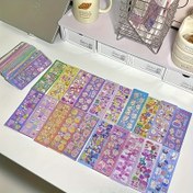 Resim 100 Adet Sevimli Karikatür Sticker Paketi - Açık Renk Guka Scrapbook Çıkartmaları, Y2K Tarzı, Parlak Yüzey, Kendinden Yapışkanlı DIY El İşleri ve Parti Dekorasyonları İçin Uygun 