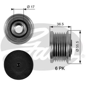 Resim GATES OAP7049 Alternator Kasnagi (Mercedes:C Serisi C220 C270 Clk E Serisi Ml270 Cdi G270 Cdi 99-07) (WH366939) 