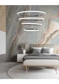 Resim Tt300-4 Kr Tt Aydınlatma Halka 4 Lü Krom Kaplama Led Avize 
