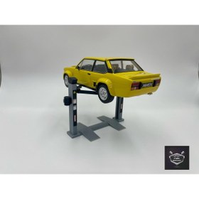 Resim FMK HOBBY 1:18 Ölçek İki Kollu Araç Lift | Aşağı Yukarı Hareketli Çalışır Lift | Garaj Diorama Aksesuarı 