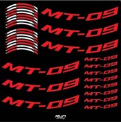 Resim Yamaha Yzf Mt 09 Kırmızı Jant Şeridi Sticker Çok Renkli 