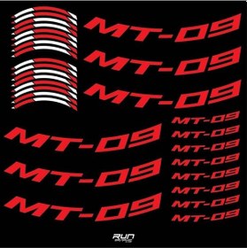 Resim Yamaha Yzf Mt 09 Kırmızı Jant Şeridi Sticker Çok Renkli 