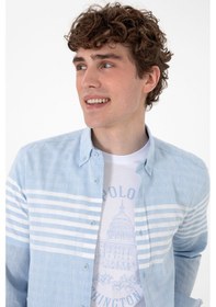 Resim U.s. Polo Assn. Erkek Açık Mavi Gömlek Desenli 50300013-vr003 Acık Mavı Açık Mavi 