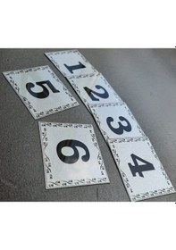 Resim Kapı Numarası 5.5x6.5 Cm Kendinden Yapışkanlı No:1 den 6’YA 