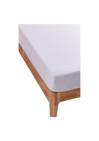 Resim Altın Karma 220x200 Cm Fitted Alez Çift Kişilik Sıvı Geçirmez Micro Kumaş Beyaz 