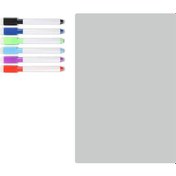 Resim Hfambition Çok Amaçlı Akrilik Manyetik Yazı Tahtası - 20x30cm, 6 Renkli Kalem Seti İle Birlikte 