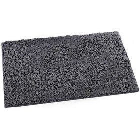 Resim Kosona Koyu Gri Mikrofiber Chenille Banyo Paspası - Suyu Çeken, Kayma Önleyici, Yumuşak - 400x1200 Mm Taşınabilir Kapı Xc-pg3 