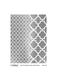 Resim Cadence Gümüş Varak Pirinç Dekoapaj Kağıdı - Model 26 